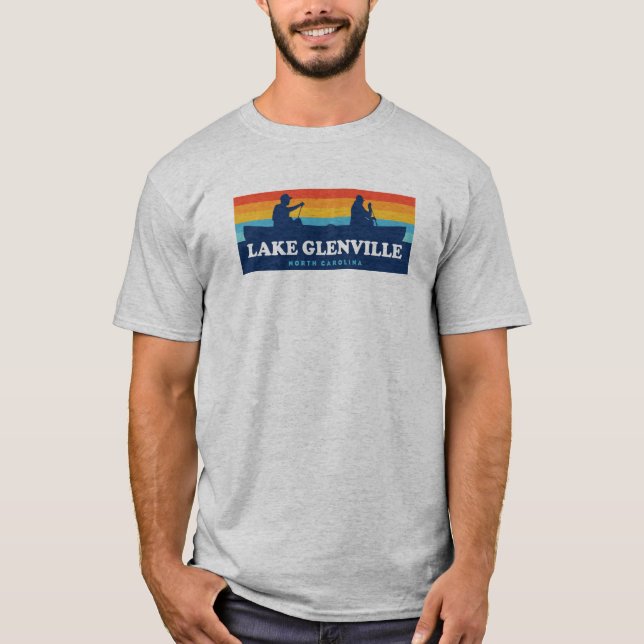 Lake Glenville North Carolina Canoe T-Shirt (Front)