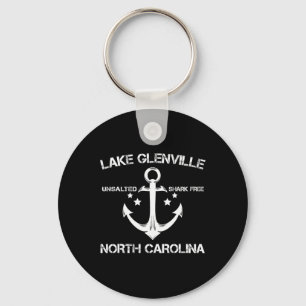 Lake Glenville North Carolina Funny Fishing Campin Key Ring