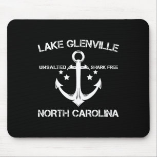 Lake Glenville North Carolina Funny Fishing Campin Mouse Pad