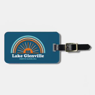 Lake Glenville North Carolina Rainbow Luggage Tag