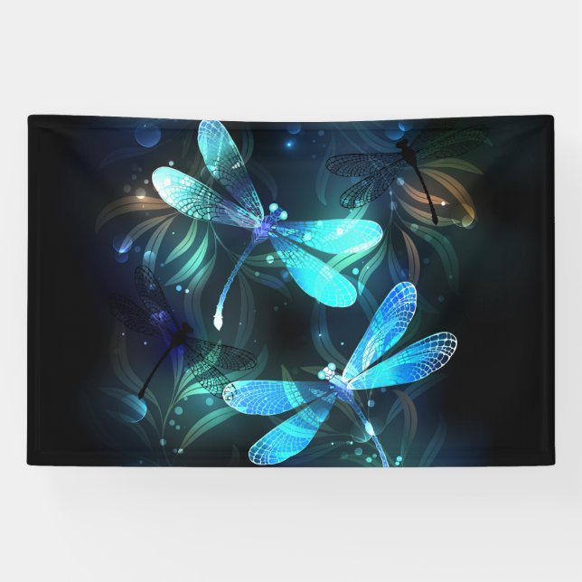 Lake Glowing Dragonflies Banner (Horizontal)