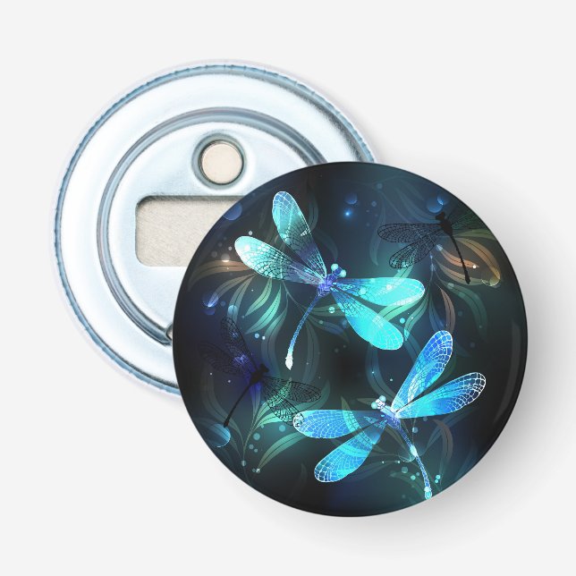 Lake Glowing Dragonflies Bottle Opener (Front)