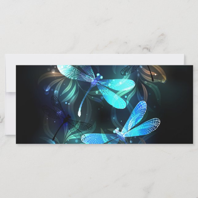 Lake Glowing Dragonflies Card (Front)