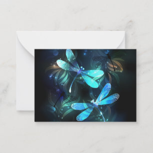Lake Glowing Dragonflies Card
