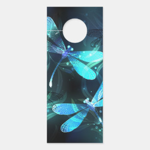 Lake Glowing Dragonflies Door Hanger