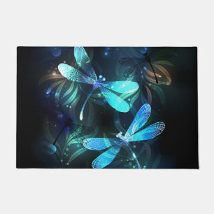 Lake Glowing Dragonflies Doormat