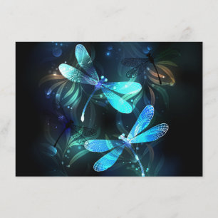 Lake Glowing Dragonflies Enclosure Card