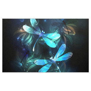 Lake Glowing Dragonflies Fabric