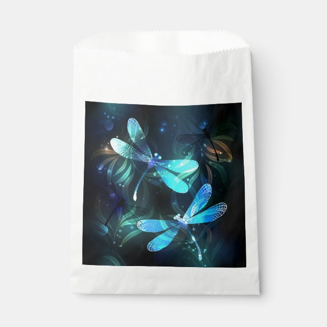 Lake Glowing Dragonflies Favour Bag (Front)