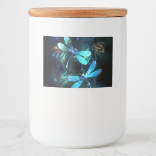 Lake Glowing Dragonflies Food Label