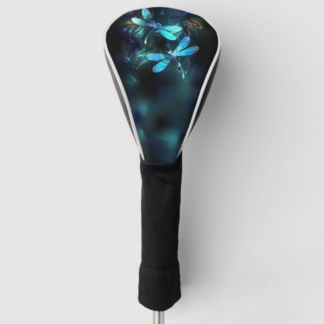 Lake Glowing Dragonflies Golf Head Cover (Front)