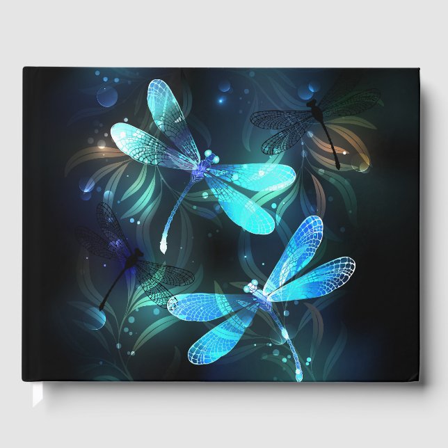 Lake Glowing Dragonflies Guest Book (Front)