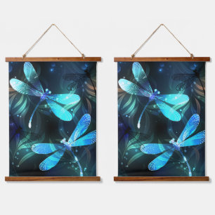 Lake Glowing Dragonflies Hanging Tapestry
