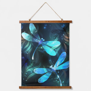 Lake Glowing Dragonflies Hanging Tapestry