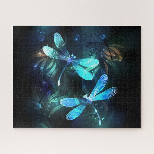 Lake Glowing Dragonflies Jigsaw Puzzle (Horizontal)