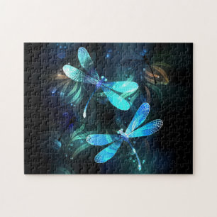 Lake Glowing Dragonflies Jigsaw Puzzle