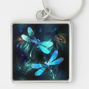 Lake Glowing Dragonflies Key Ring