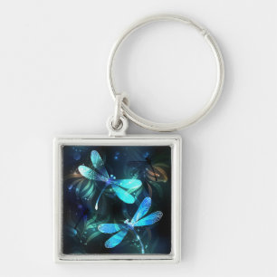 Lake Glowing Dragonflies Key Ring