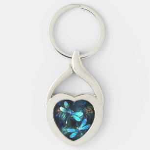 Lake Glowing Dragonflies Key Ring