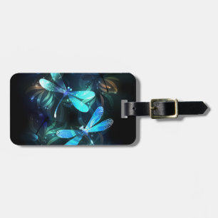 Lake Glowing Dragonflies Luggage Tag
