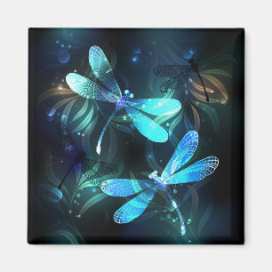 Lake Glowing Dragonflies Magnet