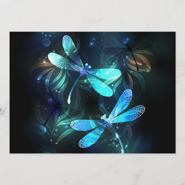 Lake Glowing Dragonflies Menu (Front)