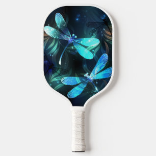 Lake Glowing Dragonflies Pickleball Paddle