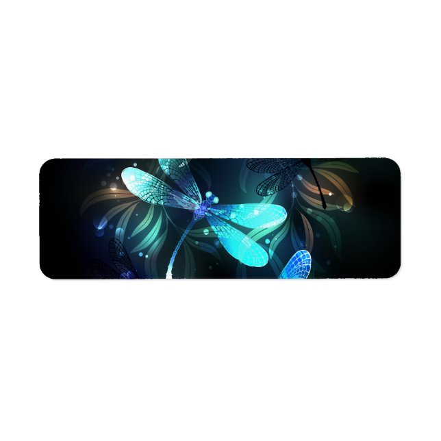 Lake Glowing Dragonflies Return Address Label (Front)