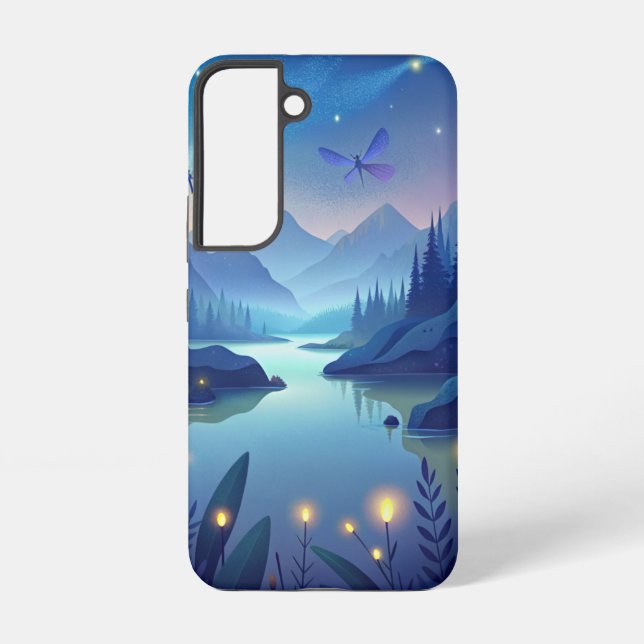 Lake Glowing Dragonflies Samsung Galaxy Case (Back)