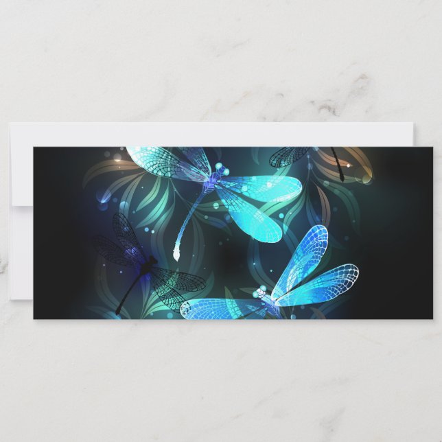 Lake Glowing Dragonflies Save The Date (Front)