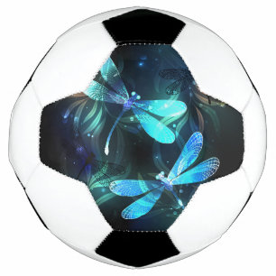 Lake Glowing Dragonflies Soccer Ball