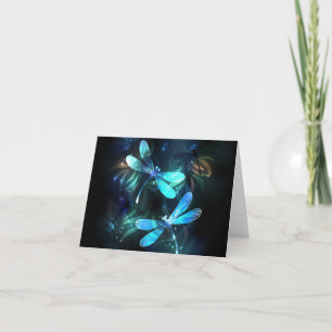 Lake Glowing Dragonflies Thank You Card