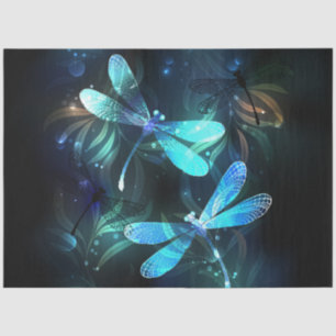 Lake Glowing Dragonflies Tissue Paper