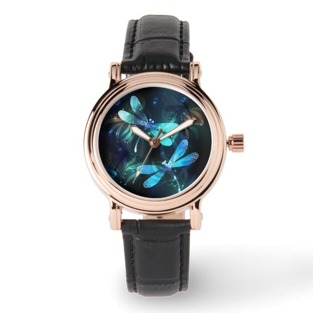 Lake Glowing Dragonflies Watch (Front)