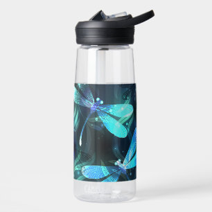 Lake Glowing Dragonflies Water Bottle