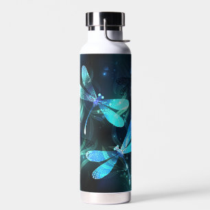Lake Glowing Dragonflies Water Bottle