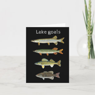 Lake Goals Fishing Musky Pike Walleye Small Mouth  Card