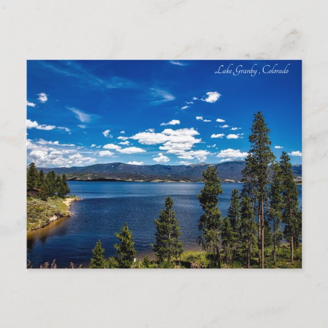 Lake Granby, Colorado Holiday Postcard (Front)