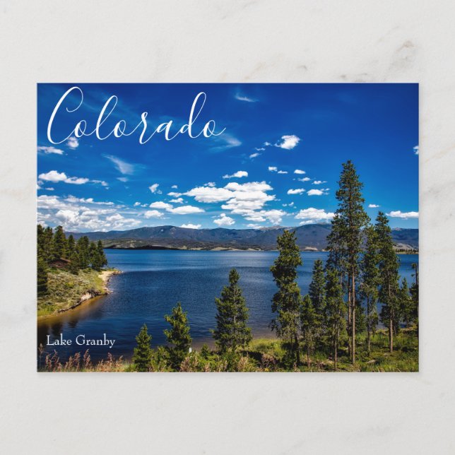 Lake Granby Colorado Scenic Postcard (Front)