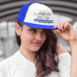 Lake Hair Don't Care Waves Boating Trucker Hat<br><div class="desc">This design was created through digital art. It may be personalised by clicking the customise button and changing the colour, adding a name, initials or your favourite words. Contact me at colorflowcreations@gmail.com if you with to have this design on another product. Purchase my original abstract acrylic painting for sale at...</div>