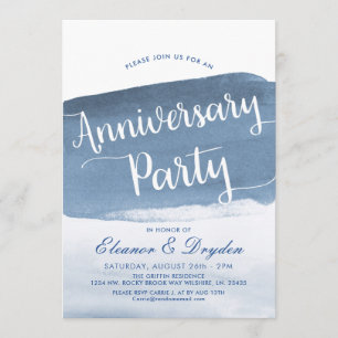 Lake Harbour Fog   Anniversary Party Invitation