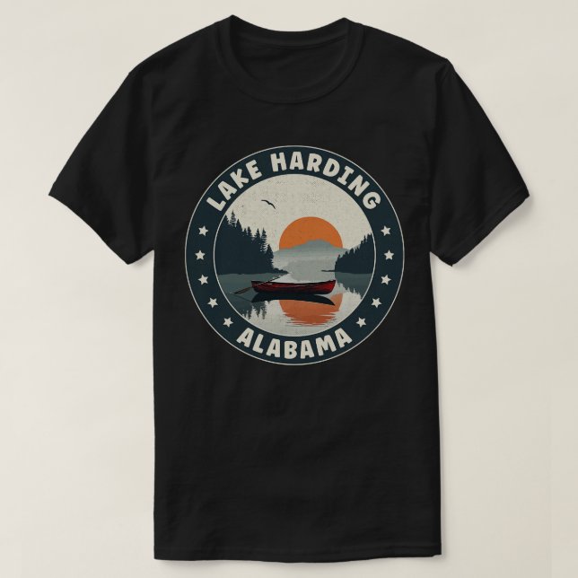 Lake Harding Alabama Sunset TShirt (Design Front)