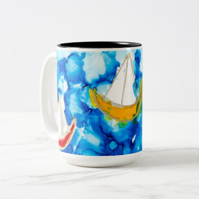 Lake Harriet Sails Lovitude Soul Painting Mug (Front Left)