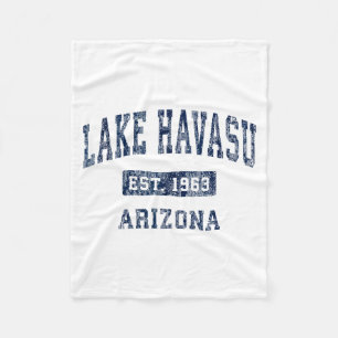 Lake Havasu Arizona Az Vintage Established Sports Fleece Blanket