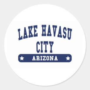 Lake Havasu City Arizona College Style tee shirts Classic Round Sticker