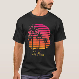 Lake Havasu Cool 80s Palm Trees Summer Sunset Vaca T-Shirt