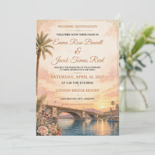 Lake Havasu Destination Wedding Invitation