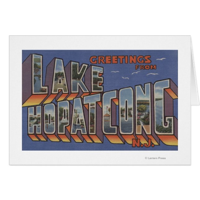 Lake Hopatcong, New Jersey - Large Letter Scenes (Front Horizontal)