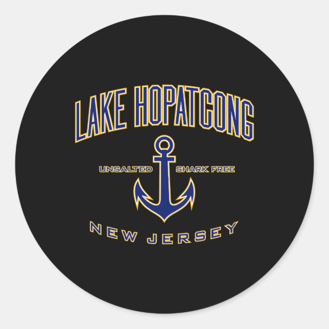 Lake Hopatcong Nj For Classic Round Sticker (Front)