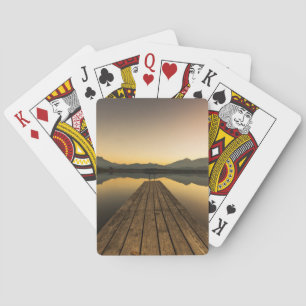 Lake Hopfen with a Jetty & Alps Mountains Playing Cards